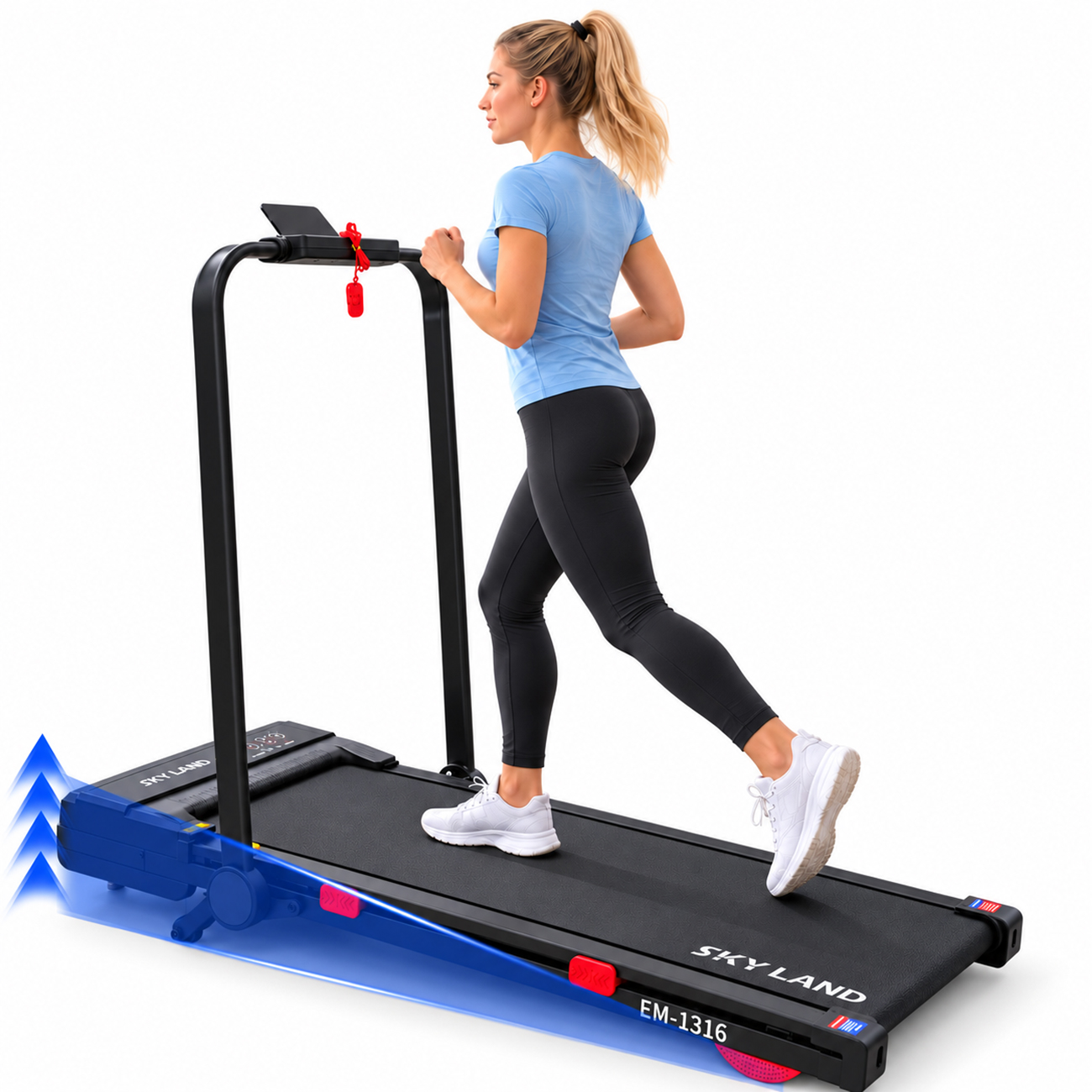 SKY LAND Walking Pad Treadmill with 15-Level Auto Incline, EM-1316 - Image 7